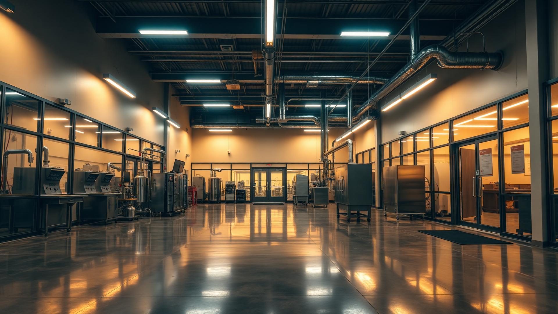 Interior of The Hub, a licensed cannabis manufacturing facility in Phoenix, Arizona